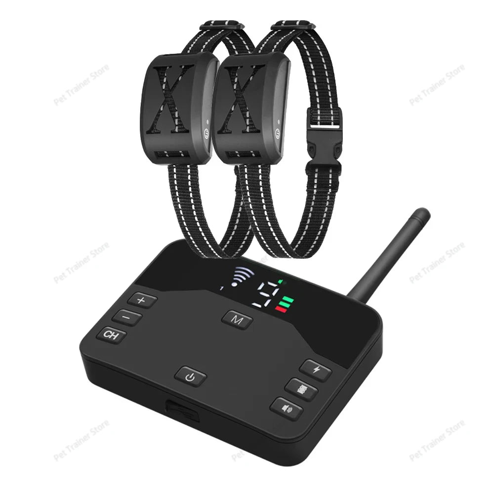 Revolutionary 2-in-1 Wireless Dog Fence & Remote Training Collar - Beep, Shock, Vibration for All Dog Sizes